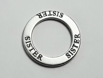 Sister, amulet ring, 925 silver