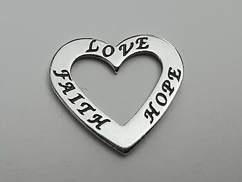 Faith-Love-Hope, amulet ring heart