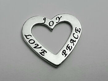 Love-Joy-Peace, amulet ring heart