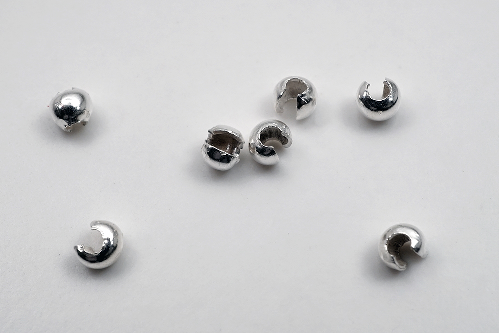 Klämtubskåpa 2,9 mm  10st/fp Pris/fp  925-silver
