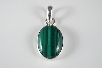 Malakit cab. ca. 13x18mm hänge 925-silver