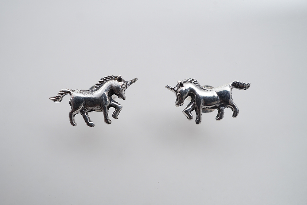 Unicorn, earstick 925-silver