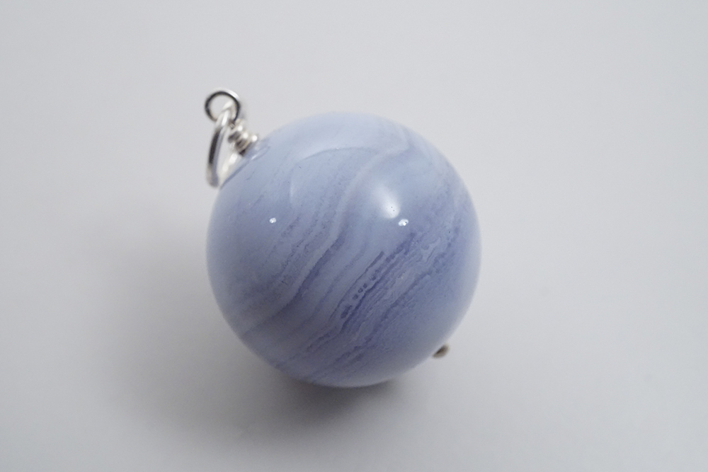 JOD Bubbles: Blå bandagat hänge 20mm, 925-silver - 2