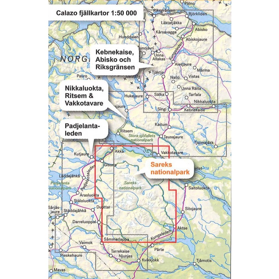 Calazo Sareks Nationalpark 1:50 000 - 2