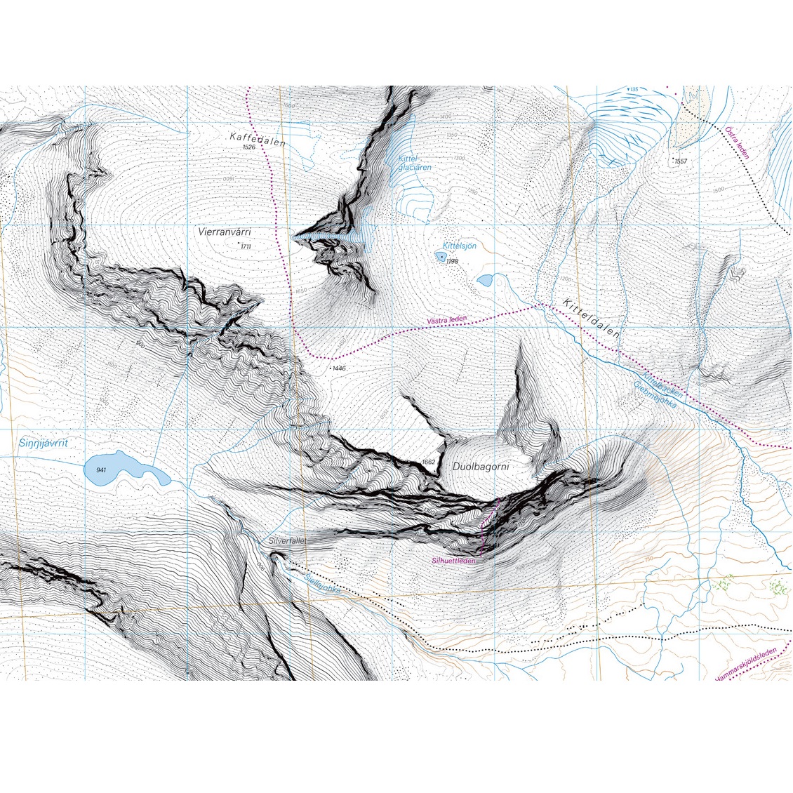 Calazo Högalpin Karta - Kebnekaise 1:15 000 - 2