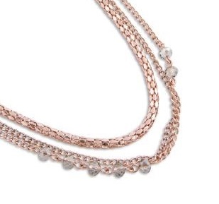 Pearls for Girls halsband rose, längd 75 cm