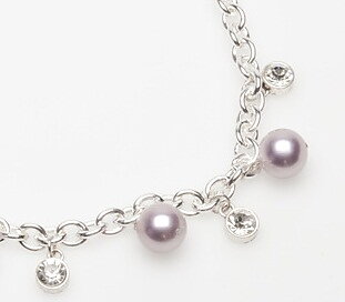 Pearls for Girls. Halsband med rosa pärlor, längd 45 cm