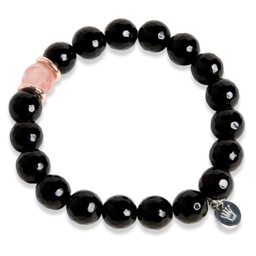 Pearls for Girls armband agat svart