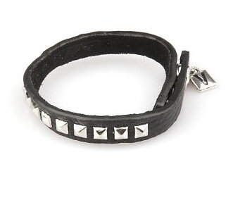 VÅGA smycken, läderarmband svart