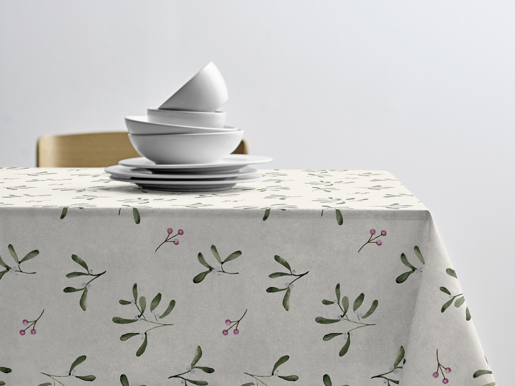 Södahl Mistletoe Julbordsduk 140 x 350 cm Nature/beige