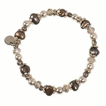 Pearls for Girls armband med bruna pärlor