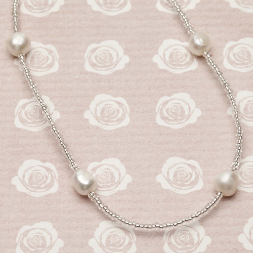 Pearls for Girls. Halsband med pärlor, längd 45 cm