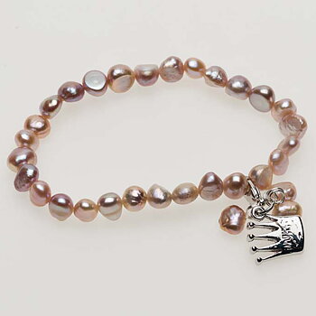 Pearls for Girls. Armband med rosa pärlor