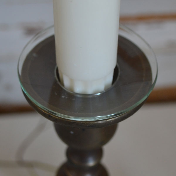 Ljusmanschett i glas - liten klar