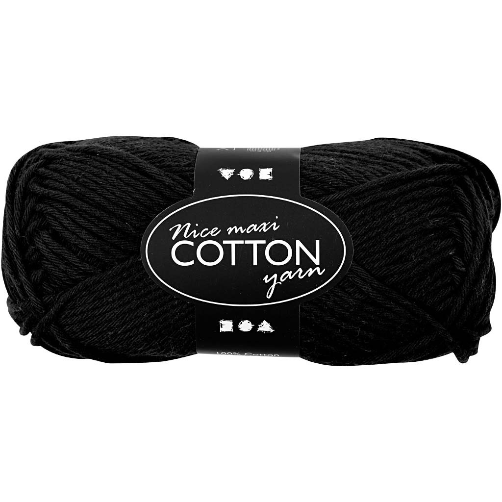 Nice Maxi Cotton garn 8/8 - svart