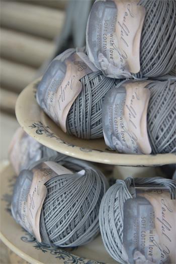Garn - Soft cotton; silver grey