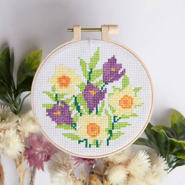 Broderikit - Påskliljor och krokus - 3