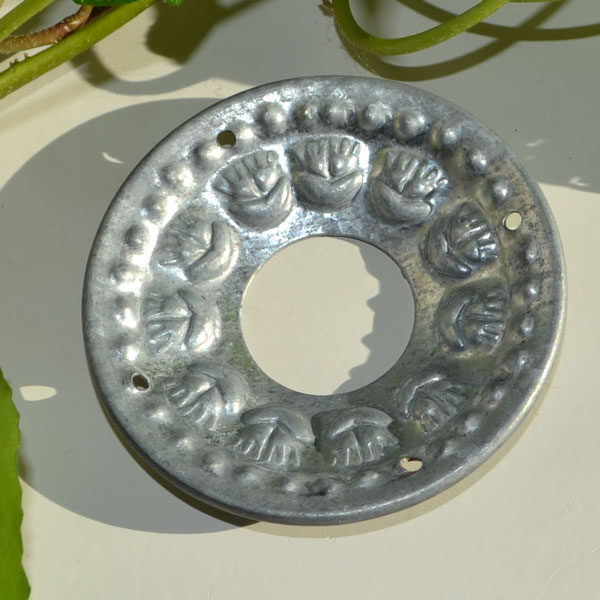 Ljusmanschett - zink blomma
