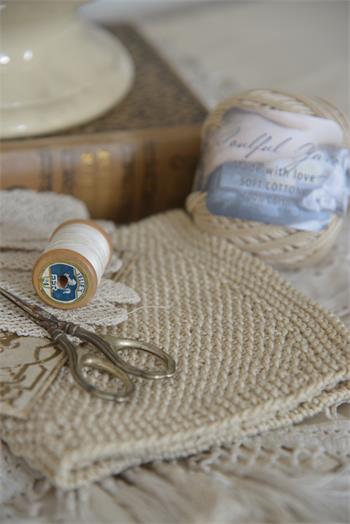 Garn - Soft cotton; Dark cream - 3