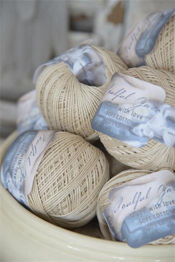 Garn - Soft cotton; Dark cream