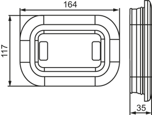Blinklykta 164x 117 12/24 V - 2