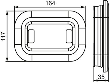 Blinklykta 164x 117 12/24 V