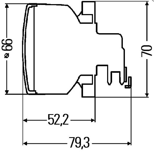 Broms och baklykta rund 66mm Ø - 2