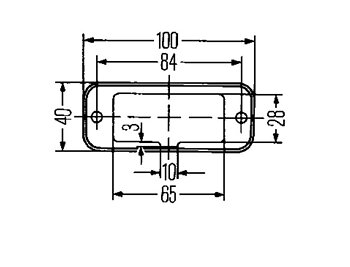 Positionslykta 100 x 40 mm  24V Glödlampa