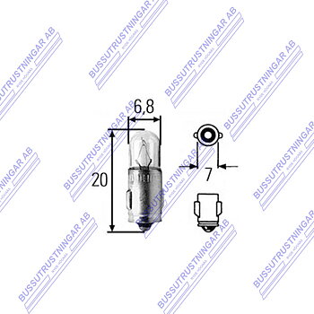 Glödlampa BA7s 3W 24 volt