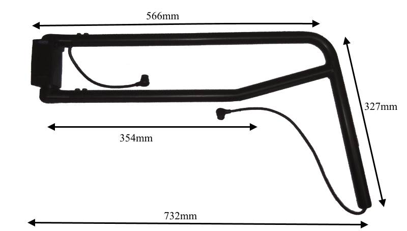 Spegelarm 270 blek i kil Mekra Höger  - 2