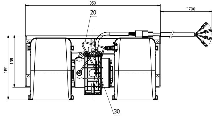Dubbelradialfläkt DRG 1150 - 3