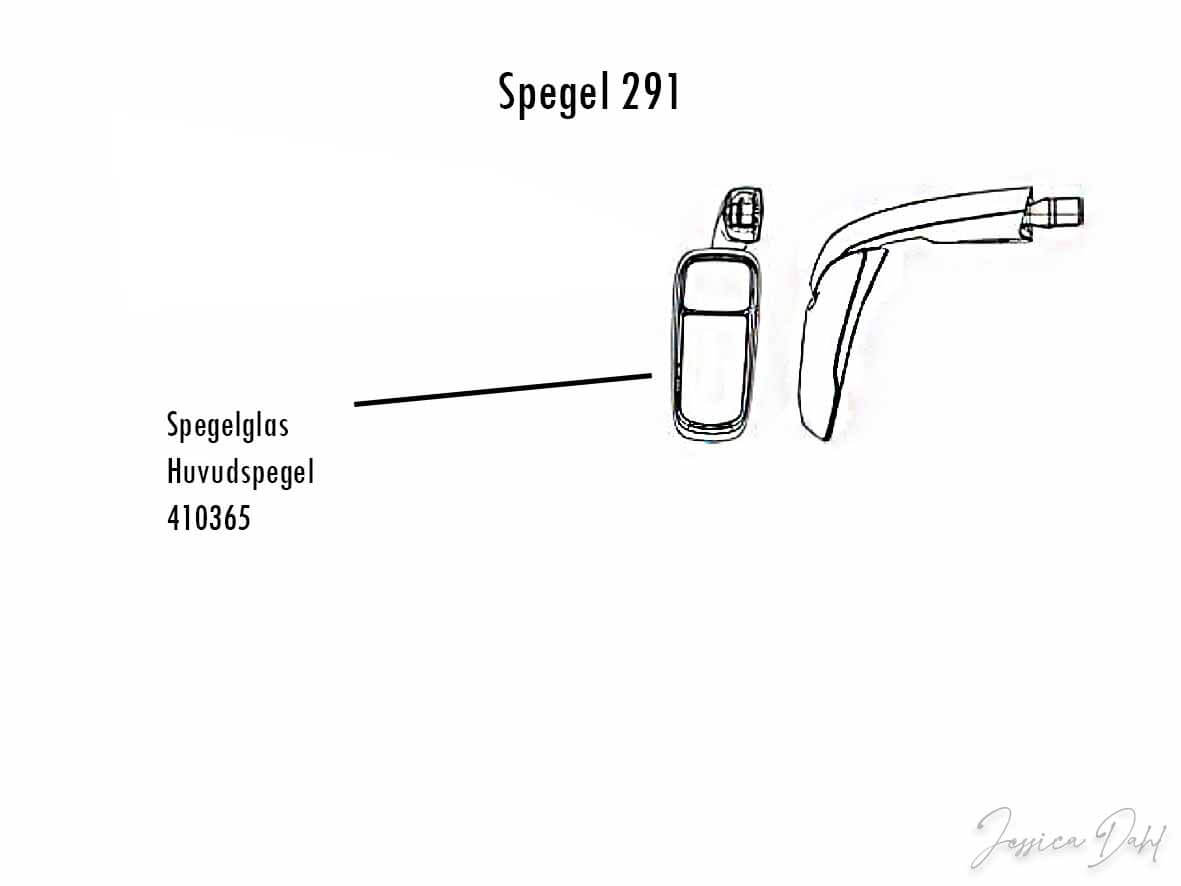 Reservglas till Spegel 291, 278, 1041 - 2