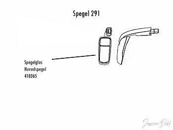 Reservglas till Spegel 291, 278, 1041