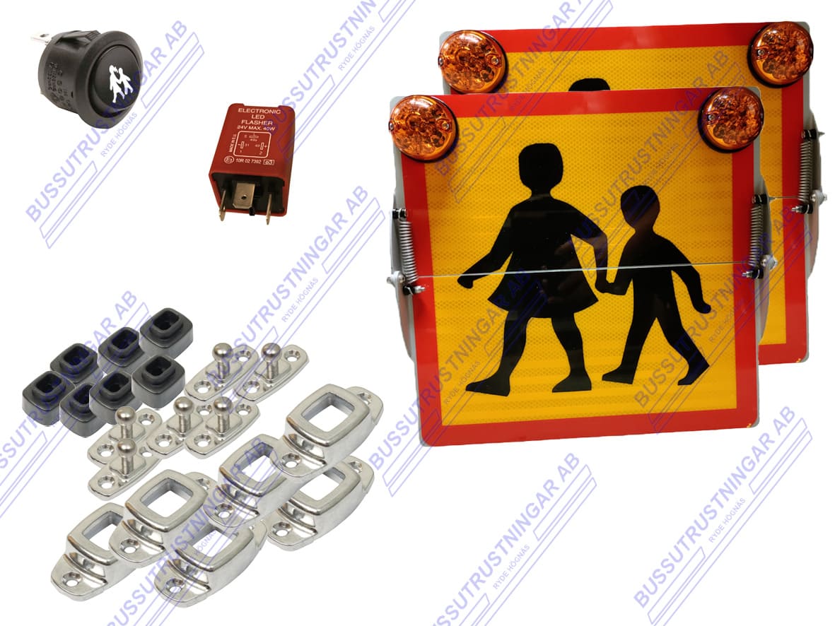 Komplett paket Skolskylt LED 24V