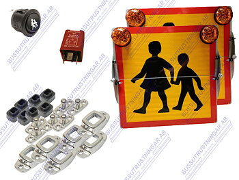 Komplett paket Skolskylt LED 24V