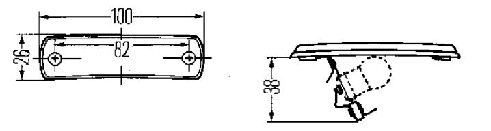 Positionslykta Vit 100 x 26 mm - 2