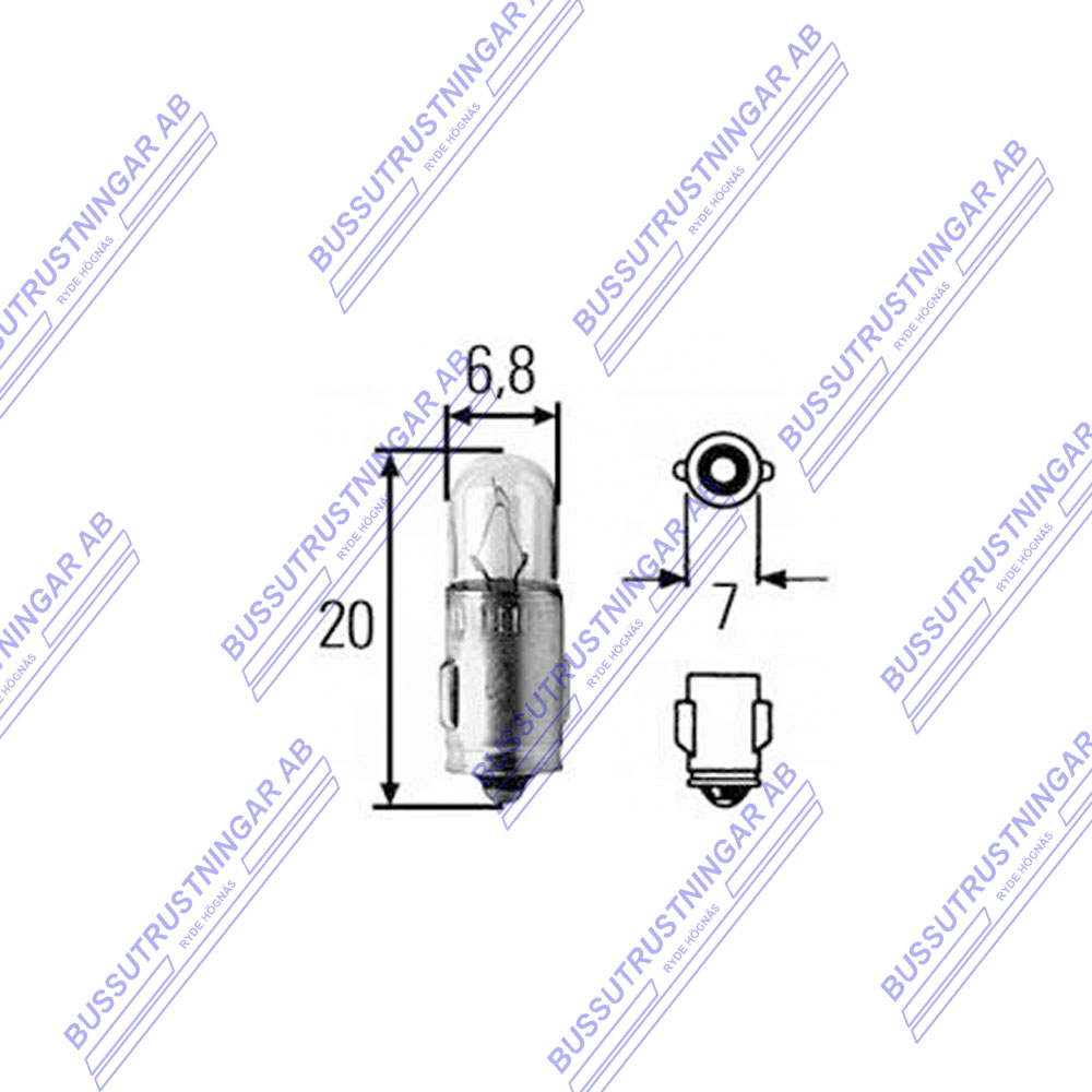 Glödlampa BA7s 2W 12 volt