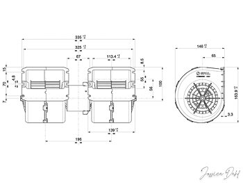 Fläktpaket B40 Spal 009-B40-22