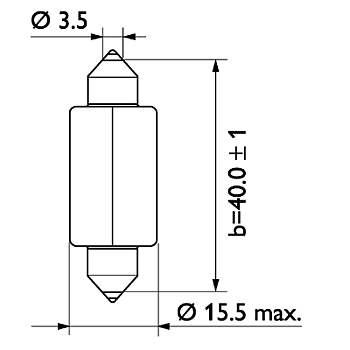 Glödlampa SV8,5-8 18W 24 volt