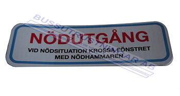 Skylt "Nödutgång" Dubbelsidig