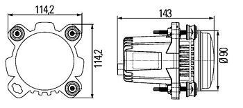 Halvljusstrålastare LED