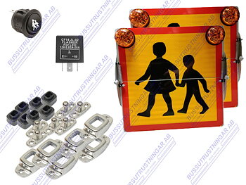 Komplett paket Skolskylt LED 12V