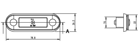 Positionslykta Röd LED Hella - 3