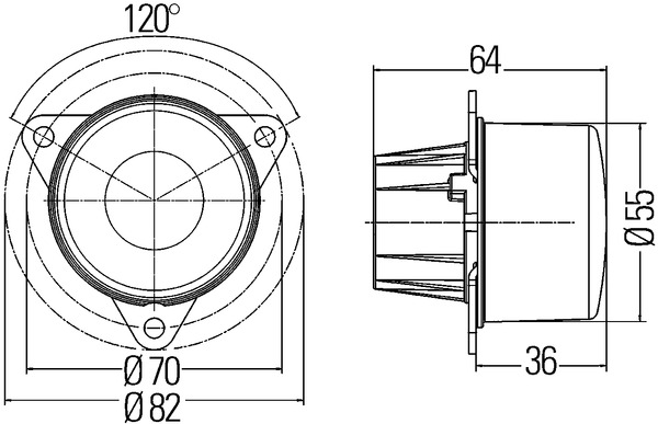 Rund Blinklykta LED - 2