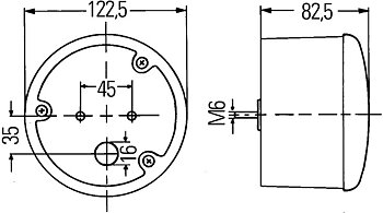 Backlykta Scania 122,5mm Ø