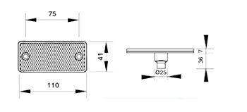 Sidomarkering LED 12/24 V 110 x 40 mm