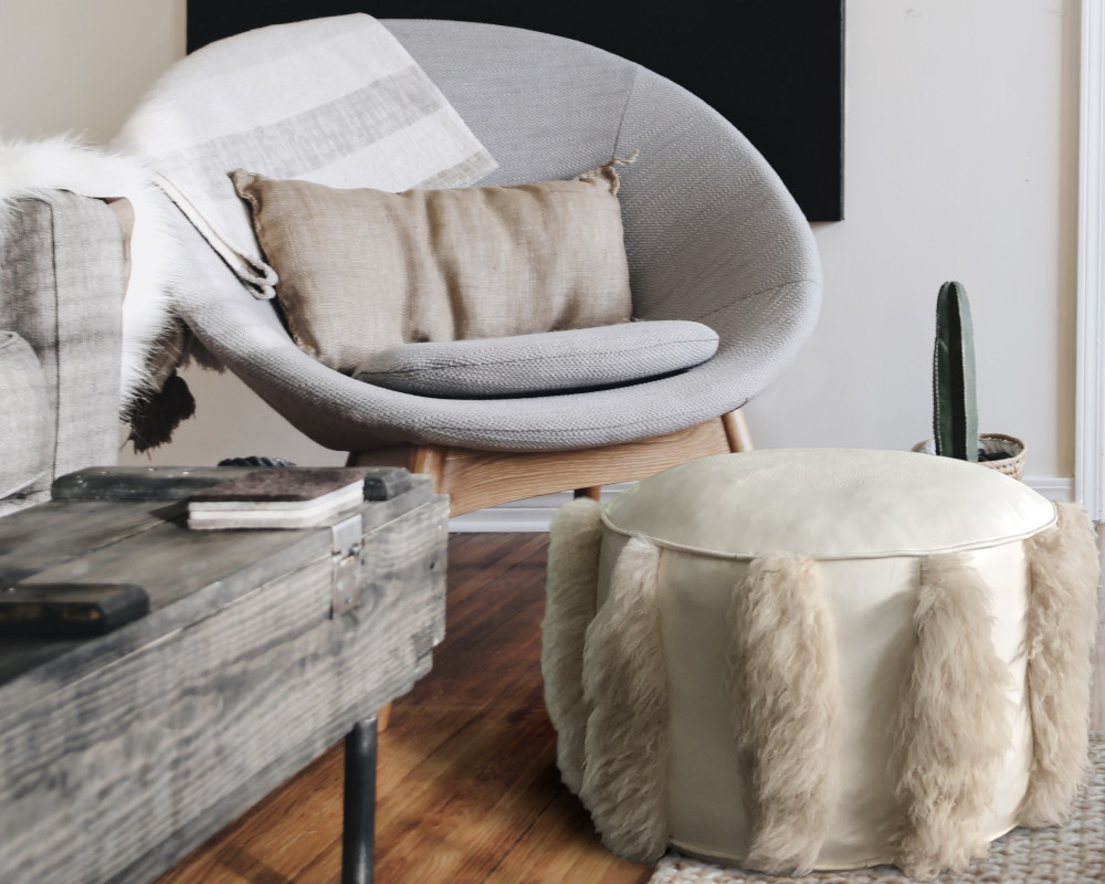 Läder & Päls Sittpuff