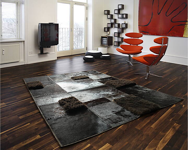 Buy cowhide rugs in patchwork design Etnodesign.se