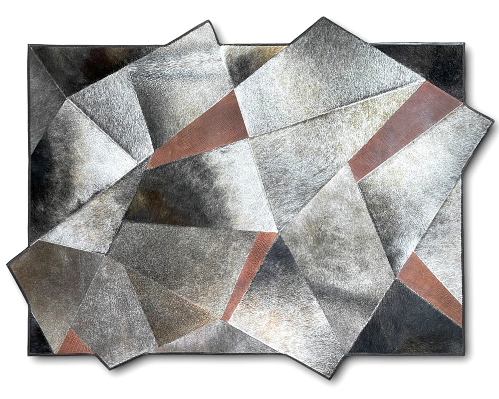 Lädermatta Patchwork 160 x 220 cm
