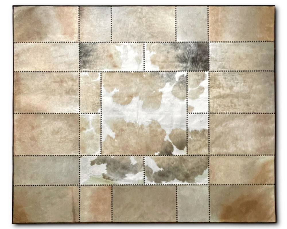 Patchwork Lädermatta 205 x 240 cm